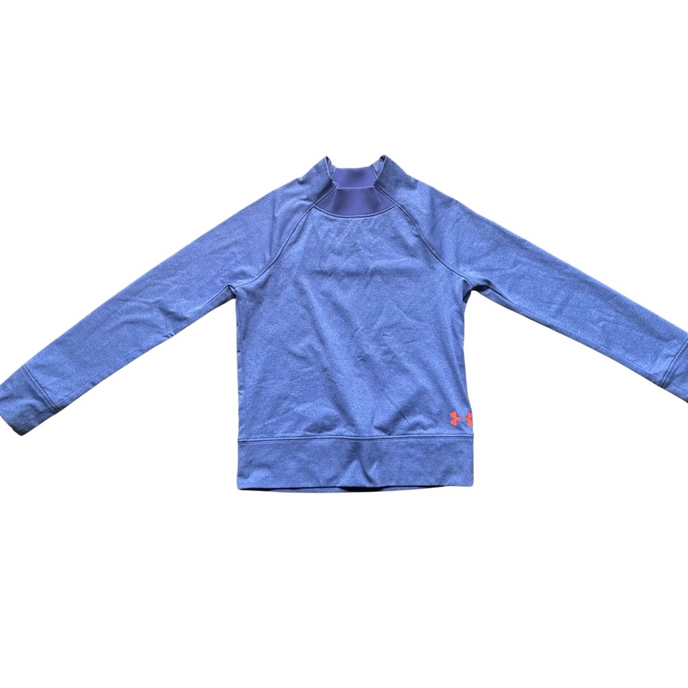 Under Armour Girls Lavender ColdGear Mock Neck Long Sleeve
